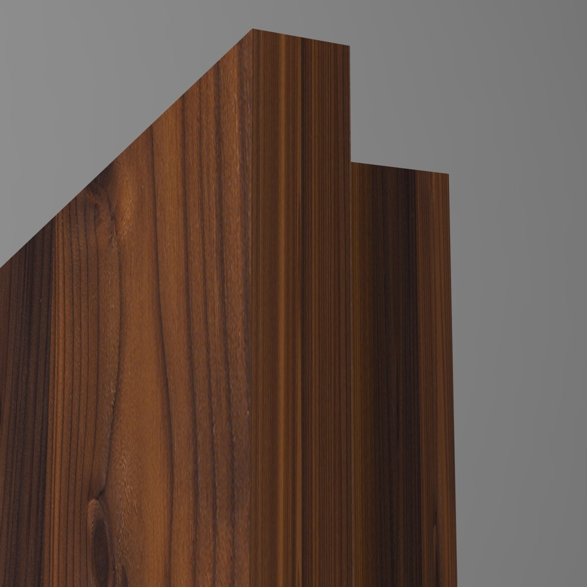 Tür mit Zarge Echtholz Lärche Crack dunkel - Meine Tür