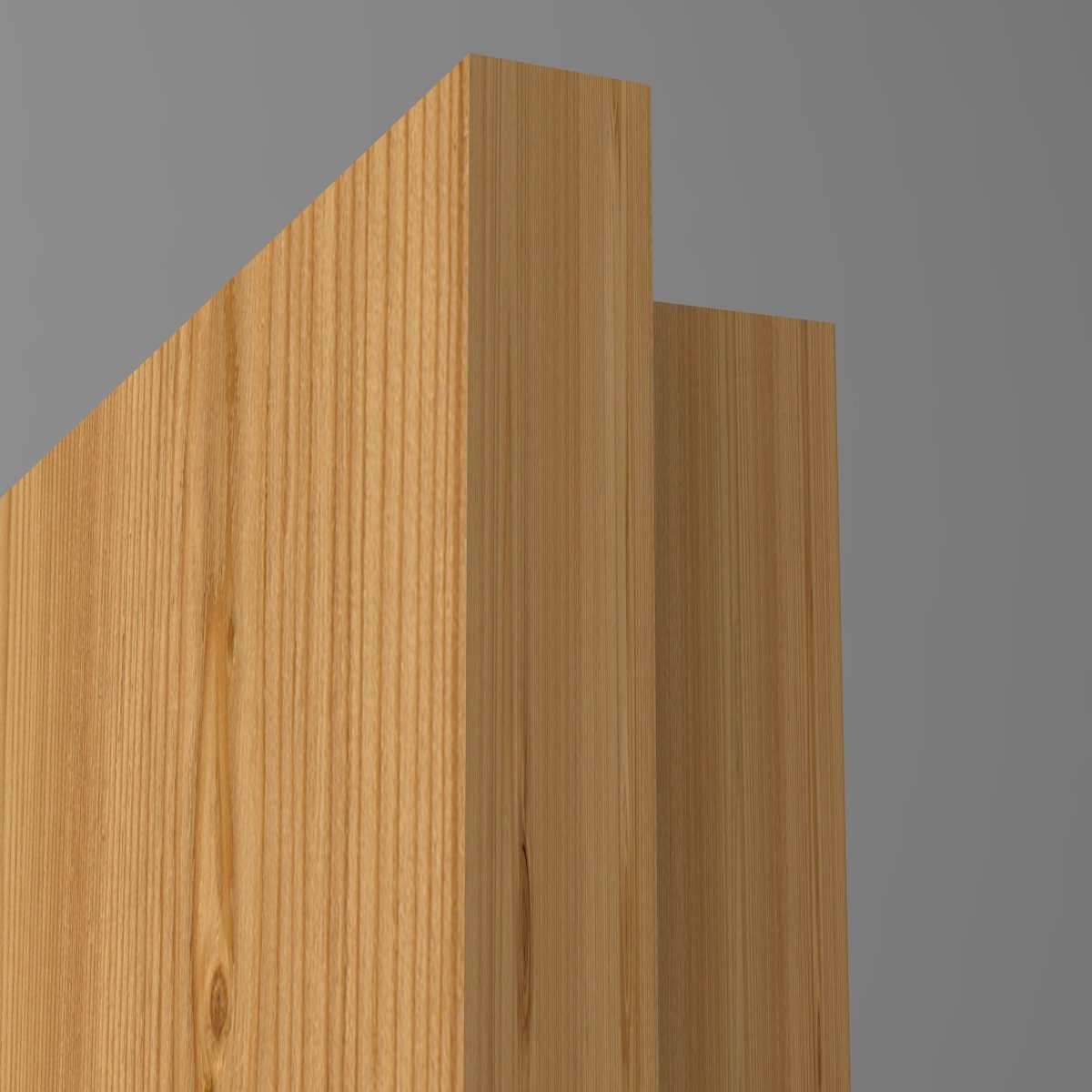 Tür mit Zarge Echtholz Lärche Crack hell - Meine Tür