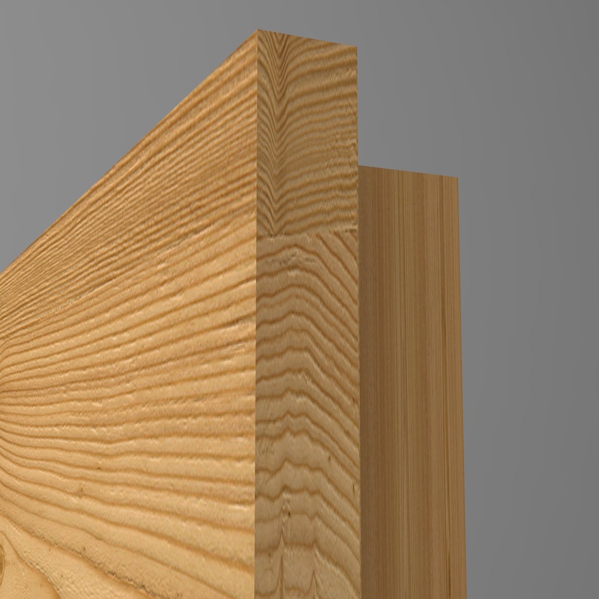 Tür mit Zarge Echtholz Lärche Crack hell Queroptik - Meine Tür