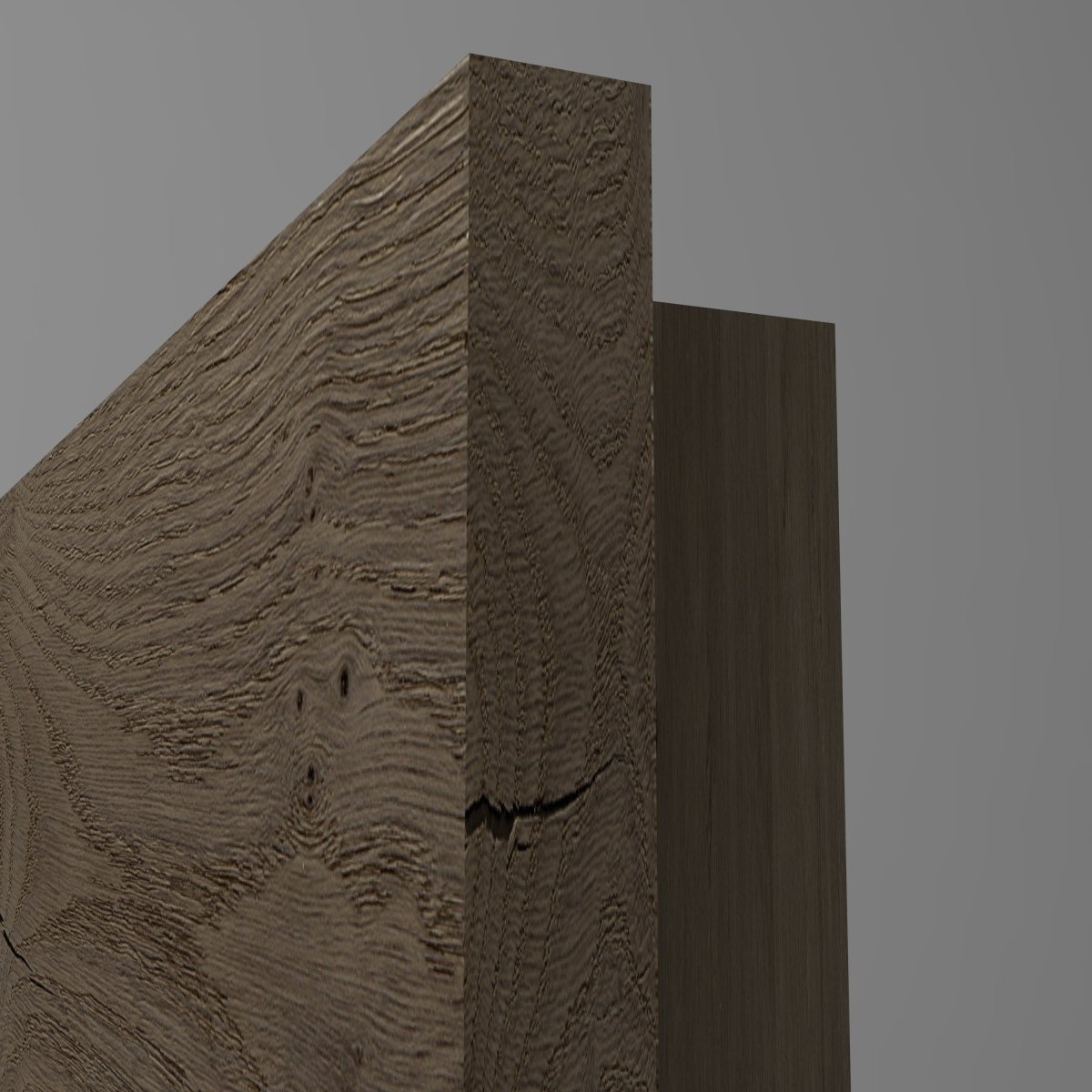 Tür mit Zarge Echtholz Risseiche Altholz Queroptik - Meine Tür