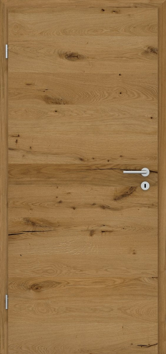 Tür mit Zarge Echtholz Risseiche hell Queroptik - Meine Tür