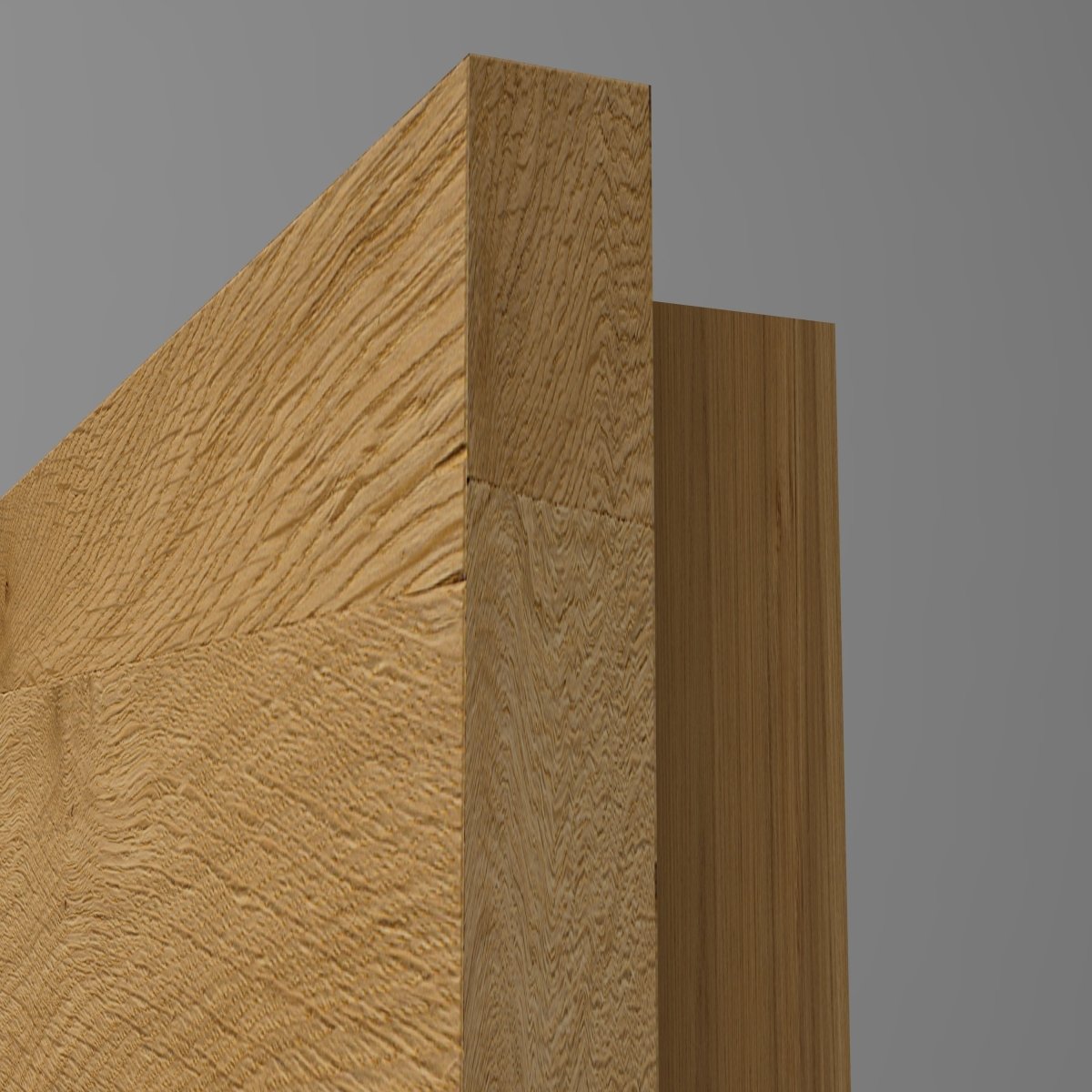 Tür mit Zarge Echtholz Risseiche hell Queroptik - Meine Tür