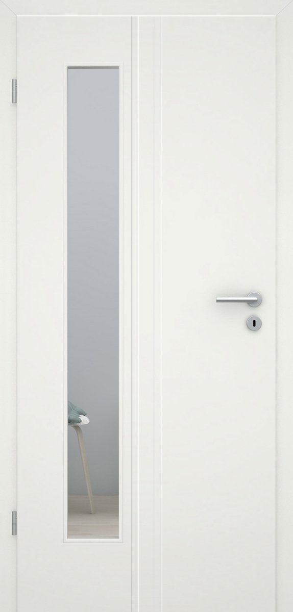 Tür mit Zarge Molgan SF2 LA 08B Weißlack RAL 9010 Design-Innentür - Meine Tür
