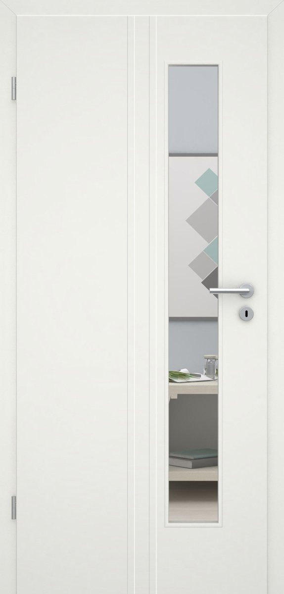 Tür mit Zarge Molgan SF2 LA 08S Weißlack RAL 9010 Design-Innentür - Meine Tür