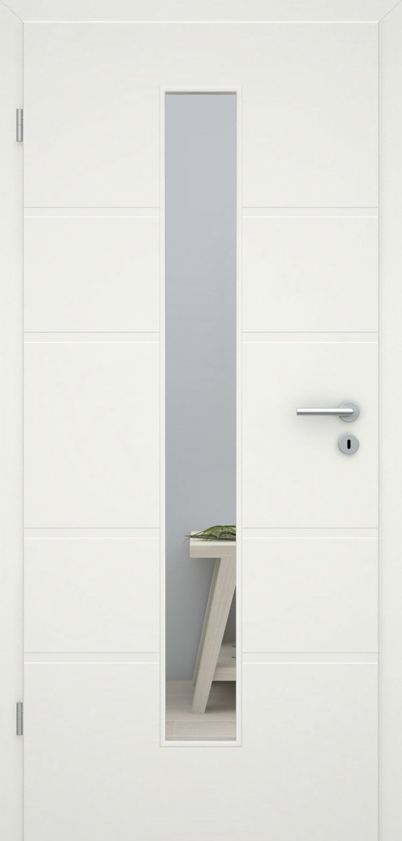 Tür mit Zarge Molgan SF5 LA 08M Weißlack RAL 9010 Design-Innentür - Meine Tür