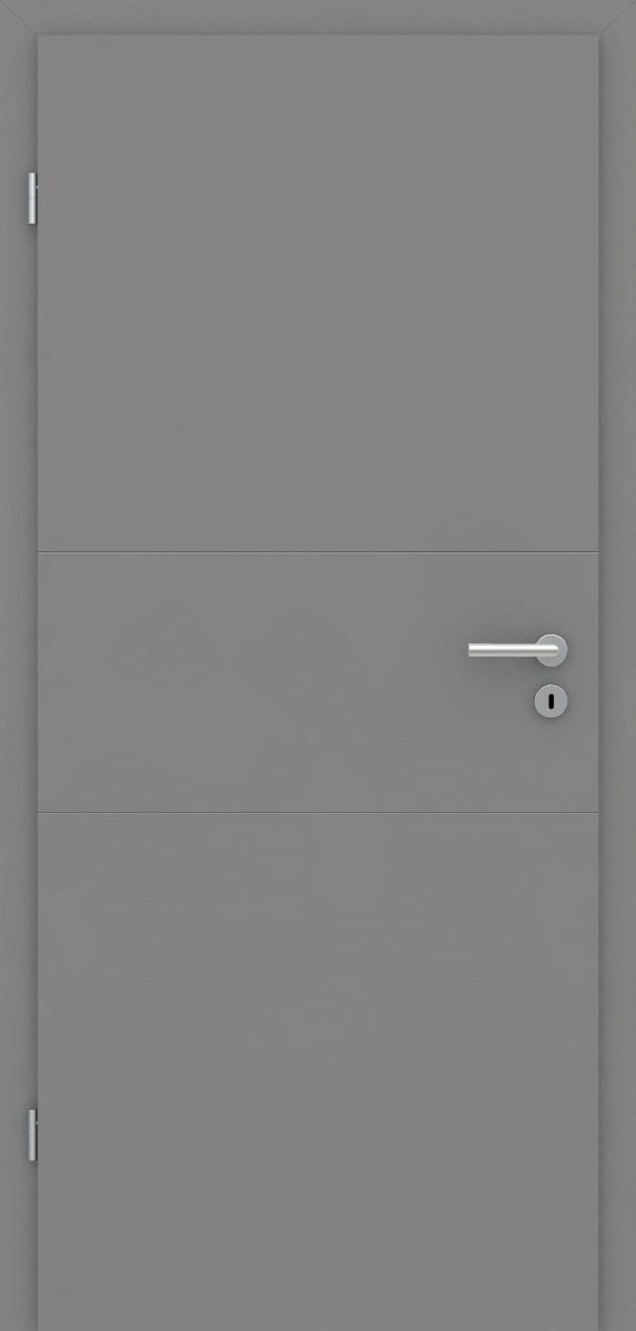 Tür mit Zarge Novel FL 3 Grau RAL 7037 - Meine Tür