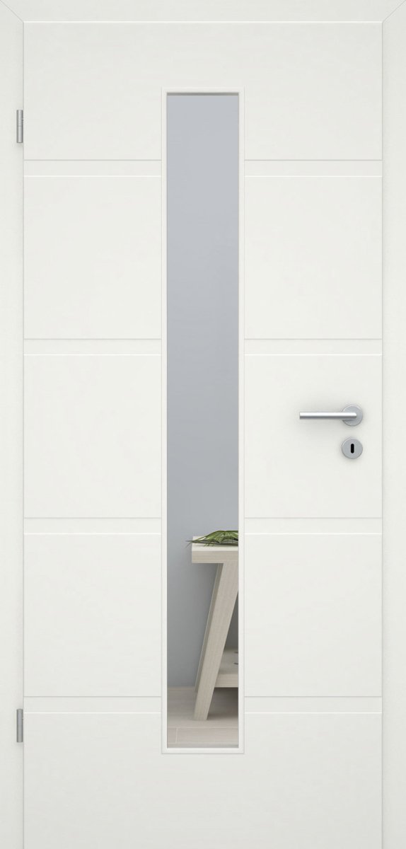 Tür mit Zarge Samla MO5 LA 08M Weißlack RAL 9010 Design-Innentür - Meine Tür