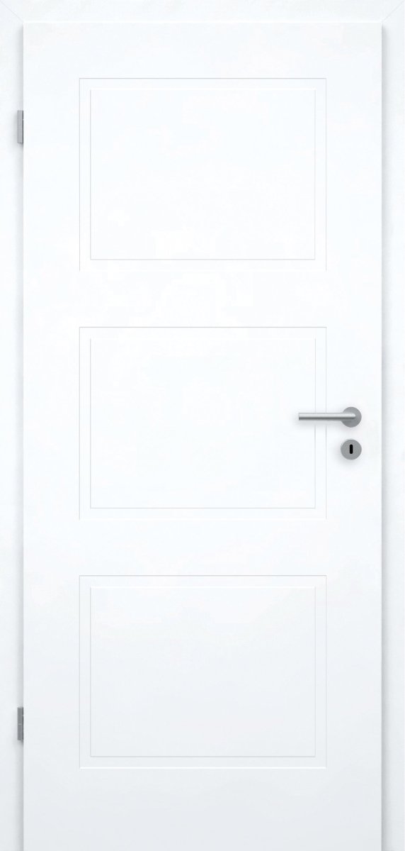 Tür mit Zarge Sanela 3G Weißlack RAL 9003 Füllungsdesigntür - Meine Tür