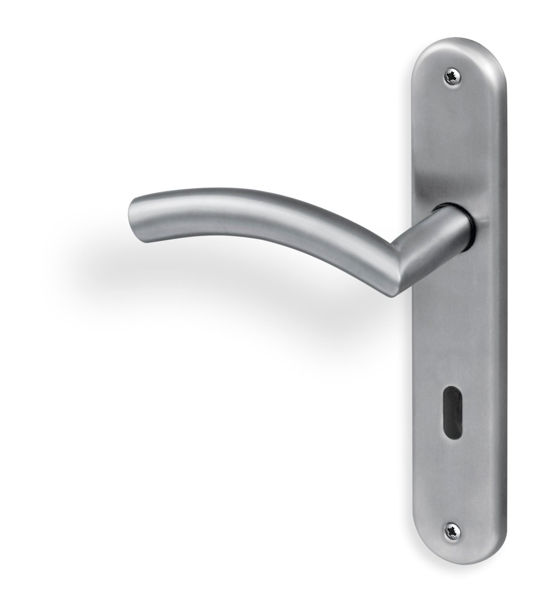 Türgriff Edelstahl matt poliert Swing Langschild rund - Meine Tür