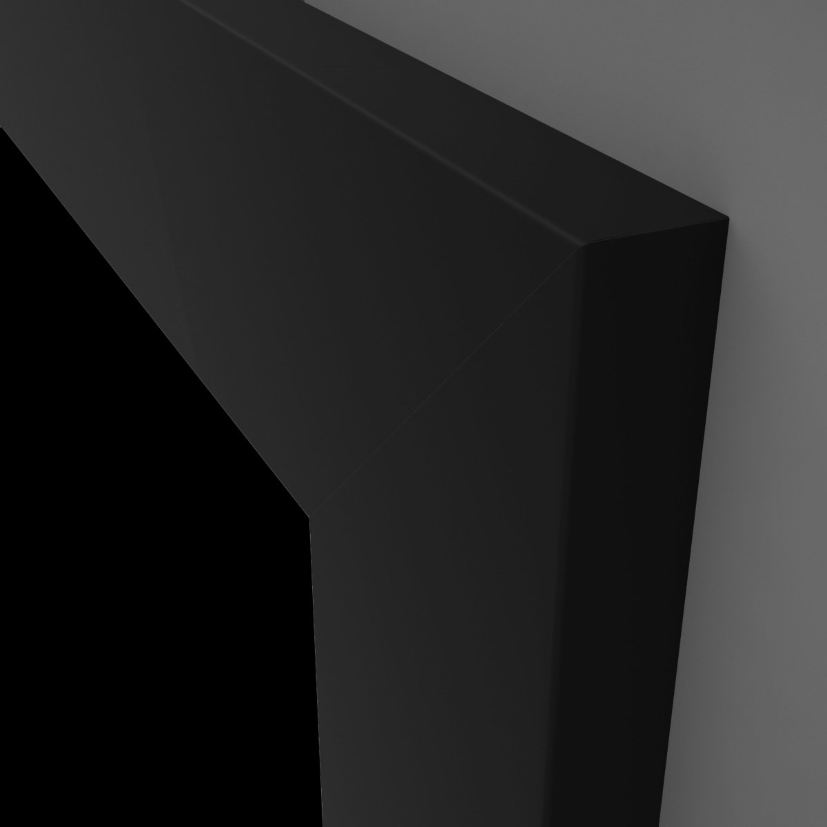 WE-Tür Zarge CPL Nanoline Mattschwarz RAL 9005 mit kleiner Rundkante - Meine Tür