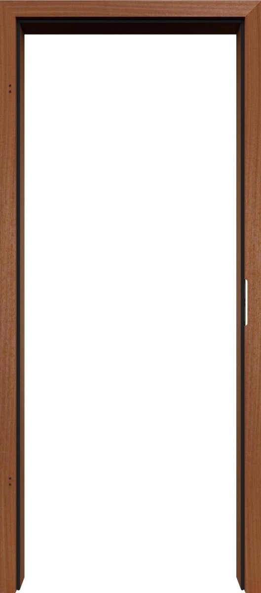 WE-Türzarge Echtholz Sapeli matt lackiert mit eckiger Kante EE - Lebo - Meine Tür