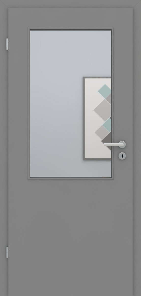 Graue glatte Lichtausschnitt Türen - Meine Tür