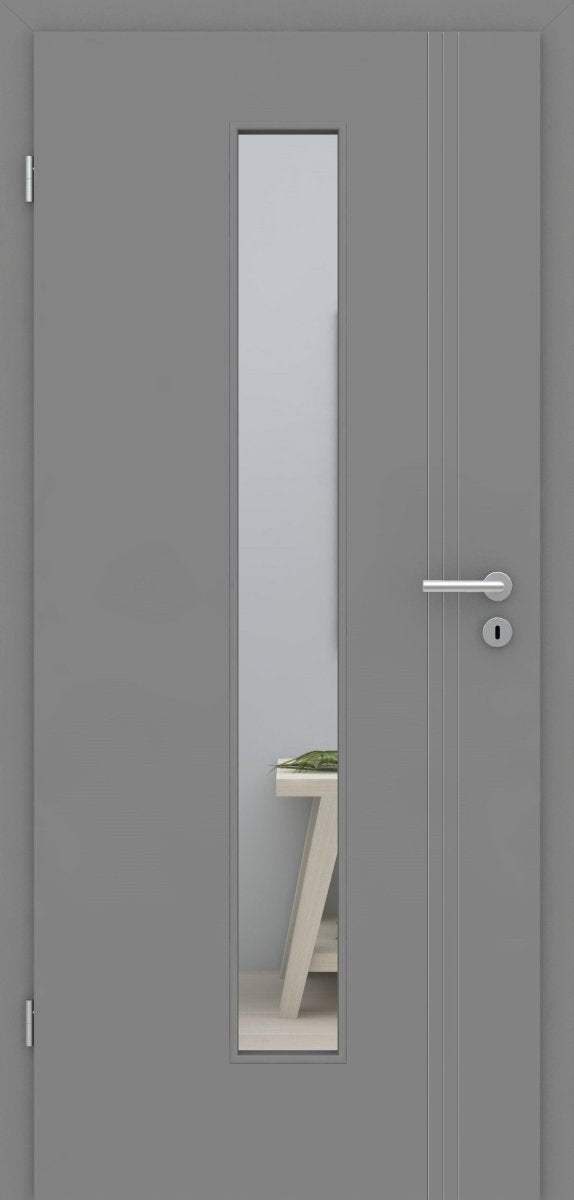 Graue Lichtausschnitt Designtüren - Meine Tür