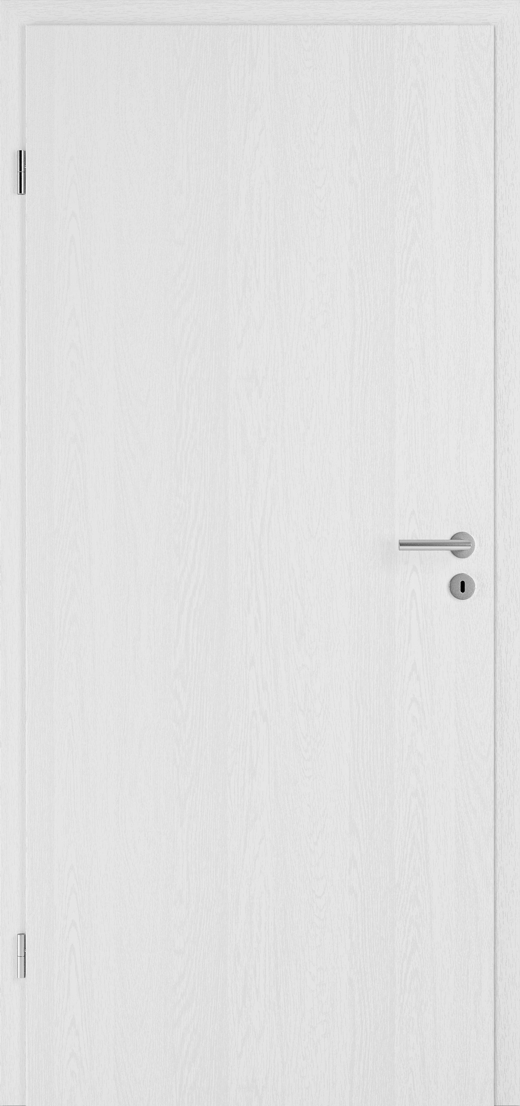 LEBO Innentür-Set Durat Eiche weiß Tür mit Zarge und Beschlag