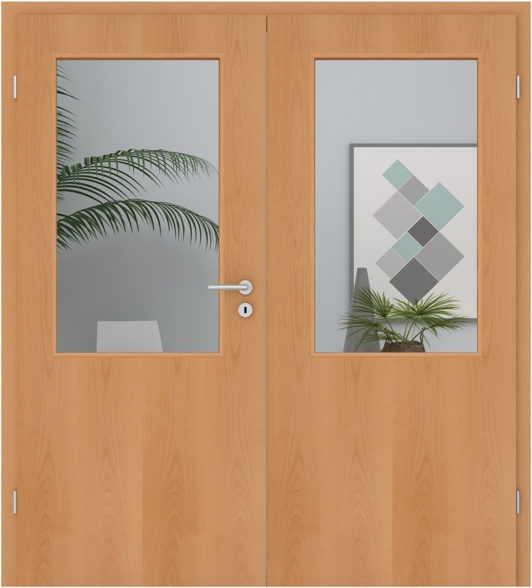 Doppelflügeltür Echtholz Buche lackiert LA 02 - Meine Tür