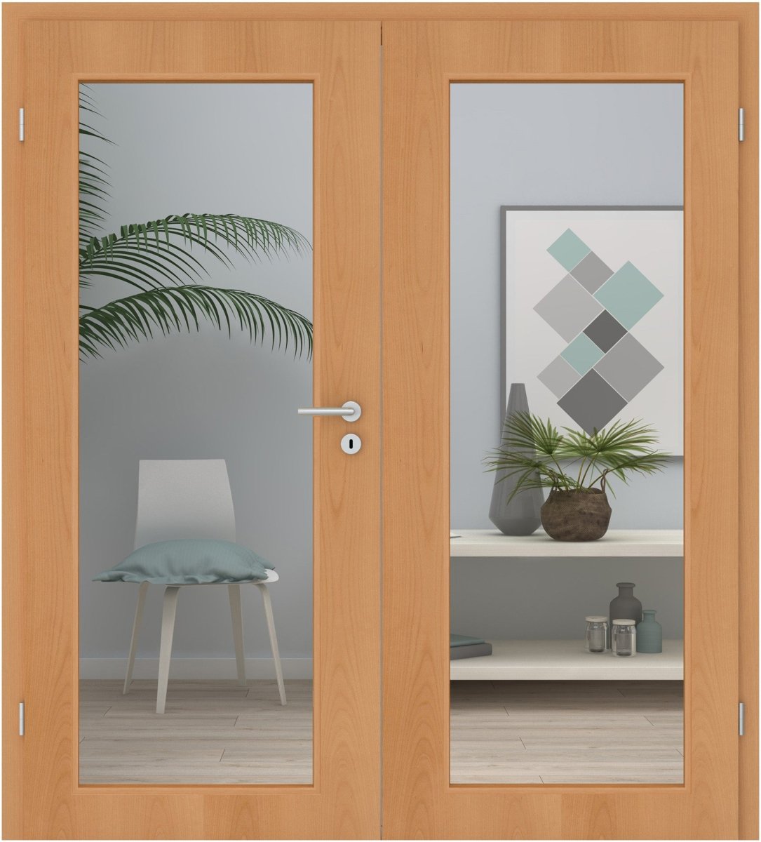 Doppelflügeltür Echtholz Buche lackiert LA XL - Meine Tür