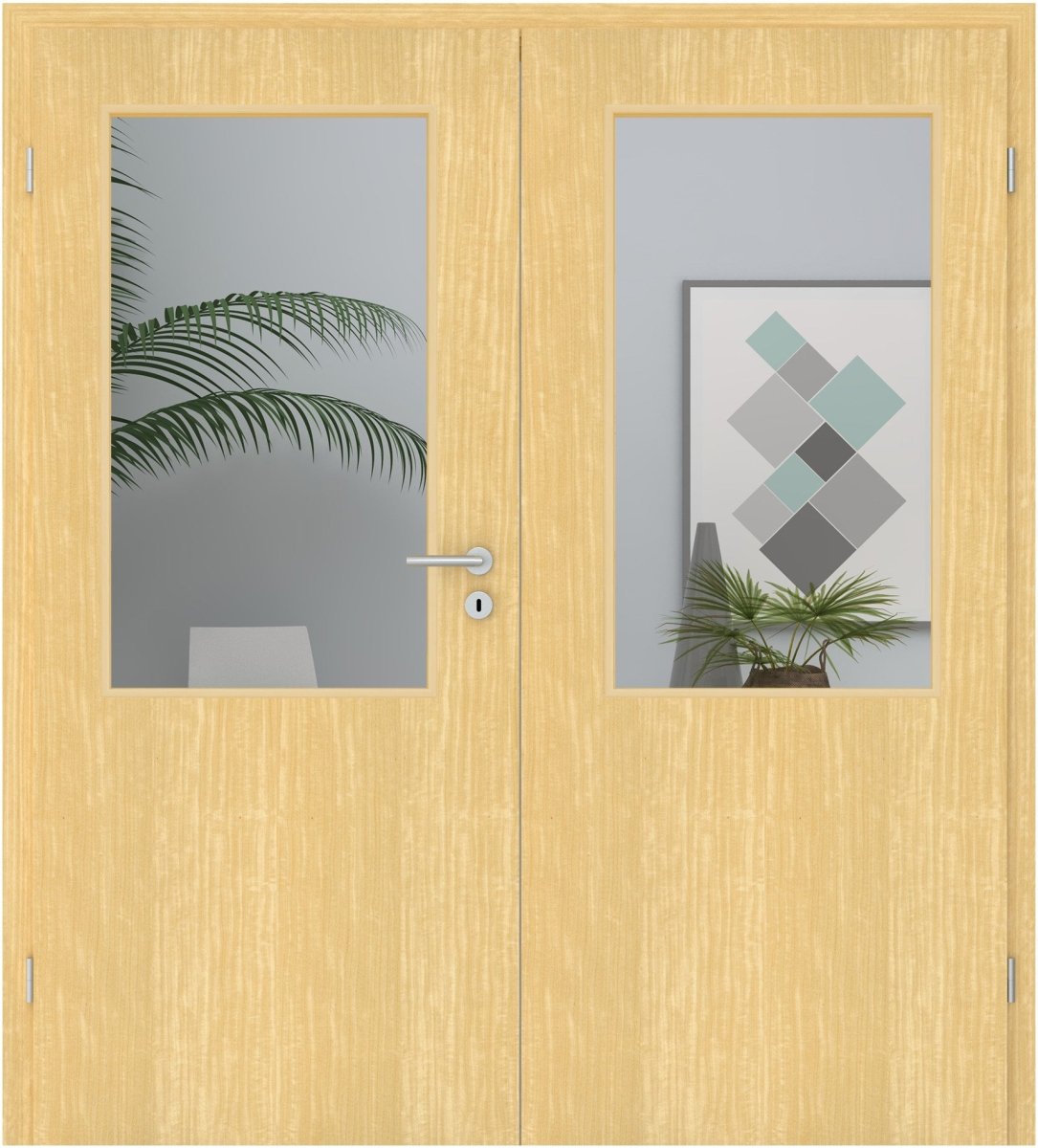Doppelflügeltür Echtholz Limba lackiert LA 02 - Meine Tür