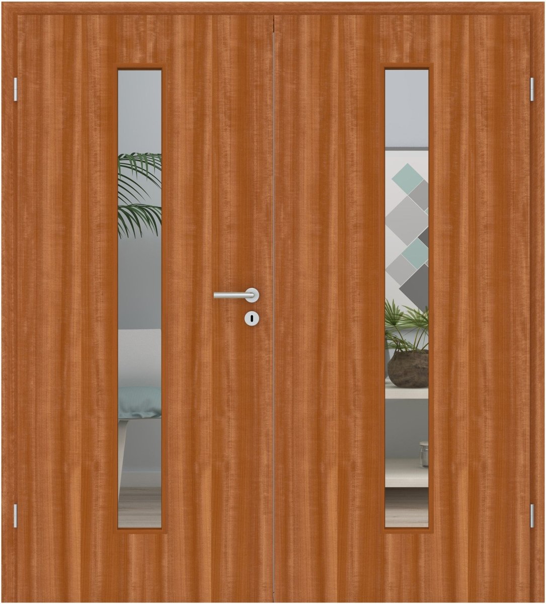 Doppelflügeltür Echtholz Macore lackiert LA 08M - Meine Tür