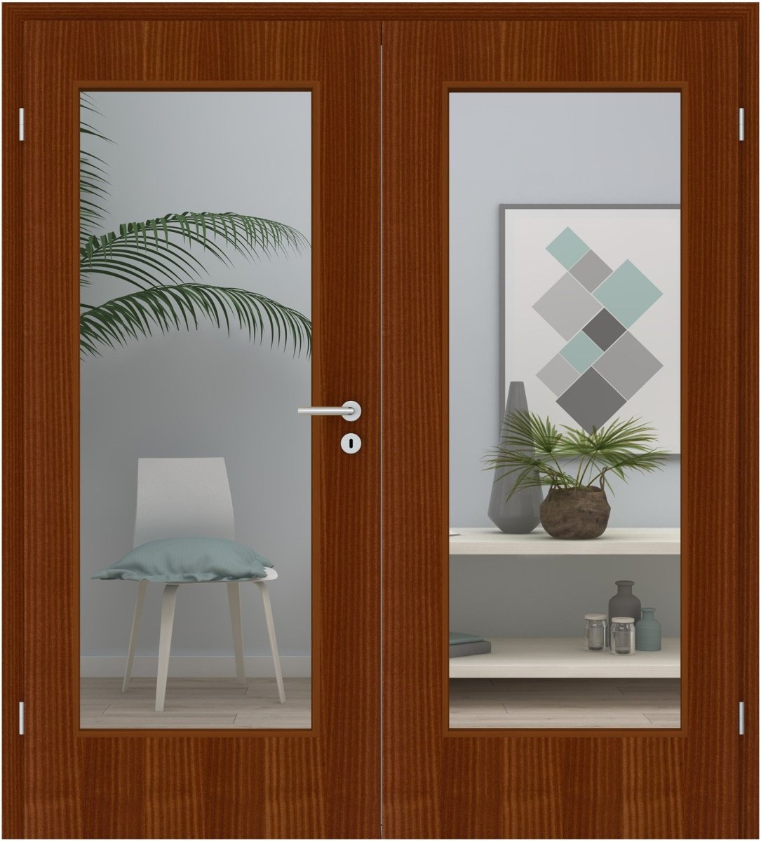 Doppelflügeltür Echtholz Mahagoni lackiert LA 01 - Meine Tür