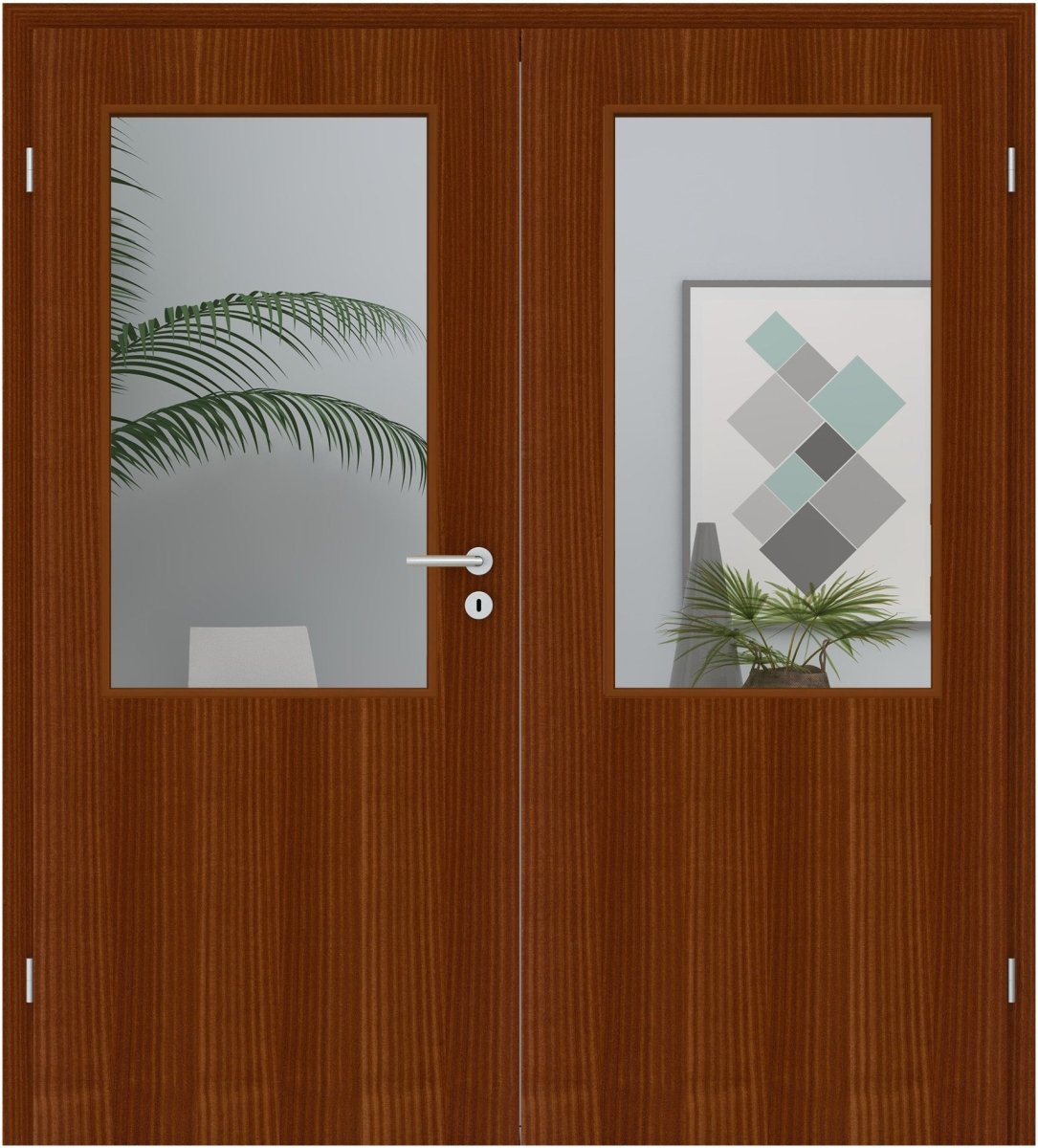 Doppelflügeltür Echtholz Mahagoni lackiert LA 02 - Meine Tür