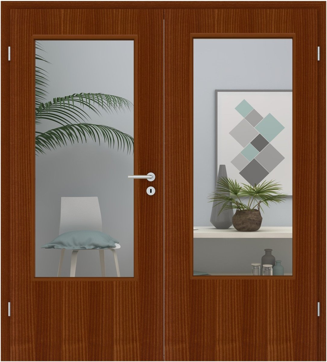 Doppelflügeltür Echtholz Mahagoni lackiert LA - Meine Tür