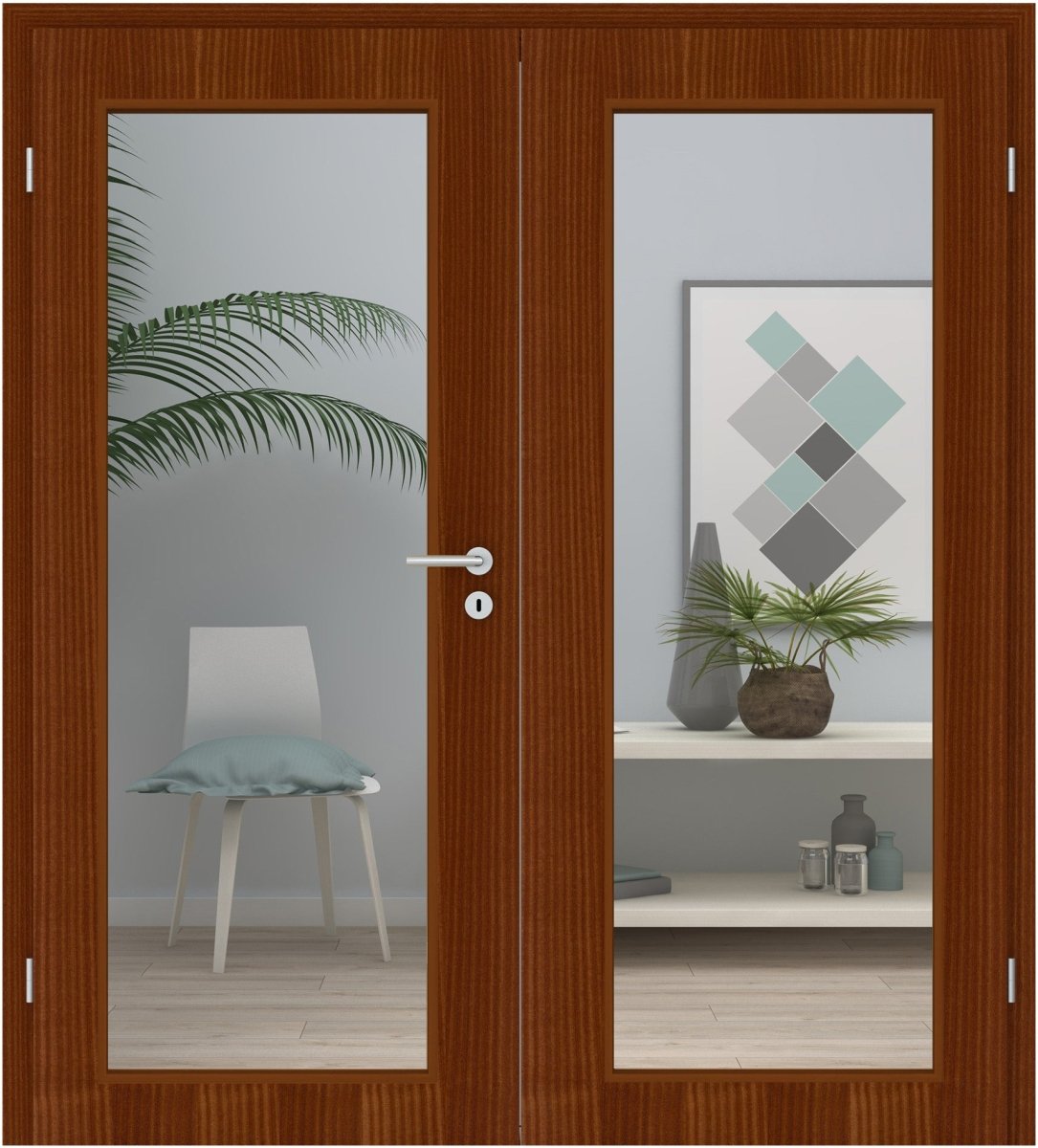 Doppelflügeltür Echtholz Mahagoni lackiert LA XL - Meine Tür