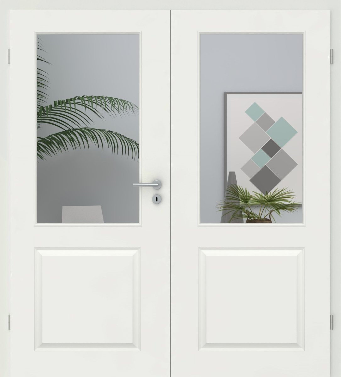 Doppelflügeltür Hennes 2G LA RAL 9010 Stiltür - Meine Tür