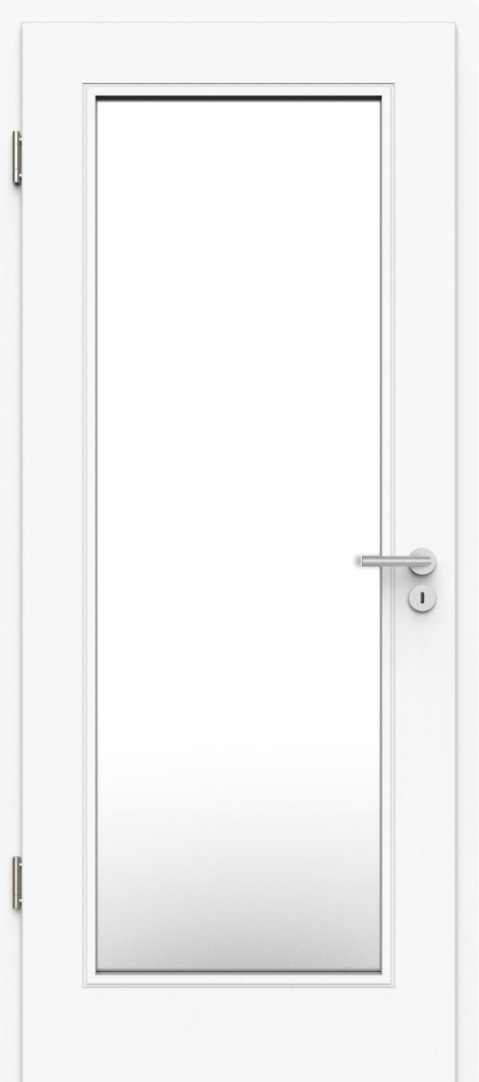 Lebo Chello 10 Weißlack RAL 9010 Füllungsdesigntür mit Lichtausschnitt - Meine Tür