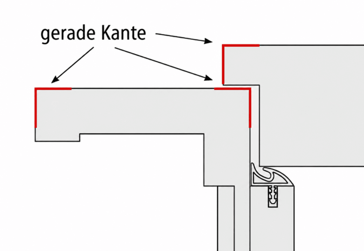 LEBO Zarge Echtholz Räuchereiche Matt lackiert mit eckiger Kante - Meine Tür