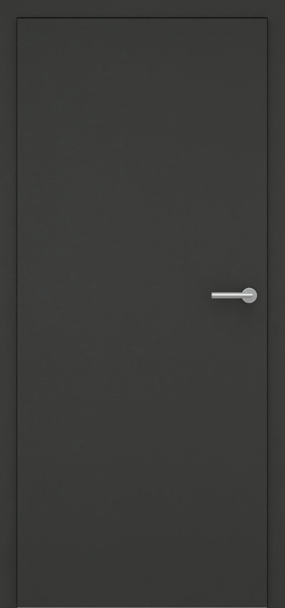Stumpfeinschlagende Tür mit Zarge CPL Anthrazitgrau RAL 7016 | ohne Schlüssellochbohrung - Meine Tür