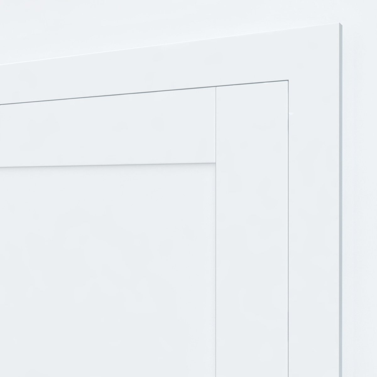 Stumpfeinschlagende Tür mit Zarge CPL Weißlack RAL 9003 Bergamont 2G - Meine Tür