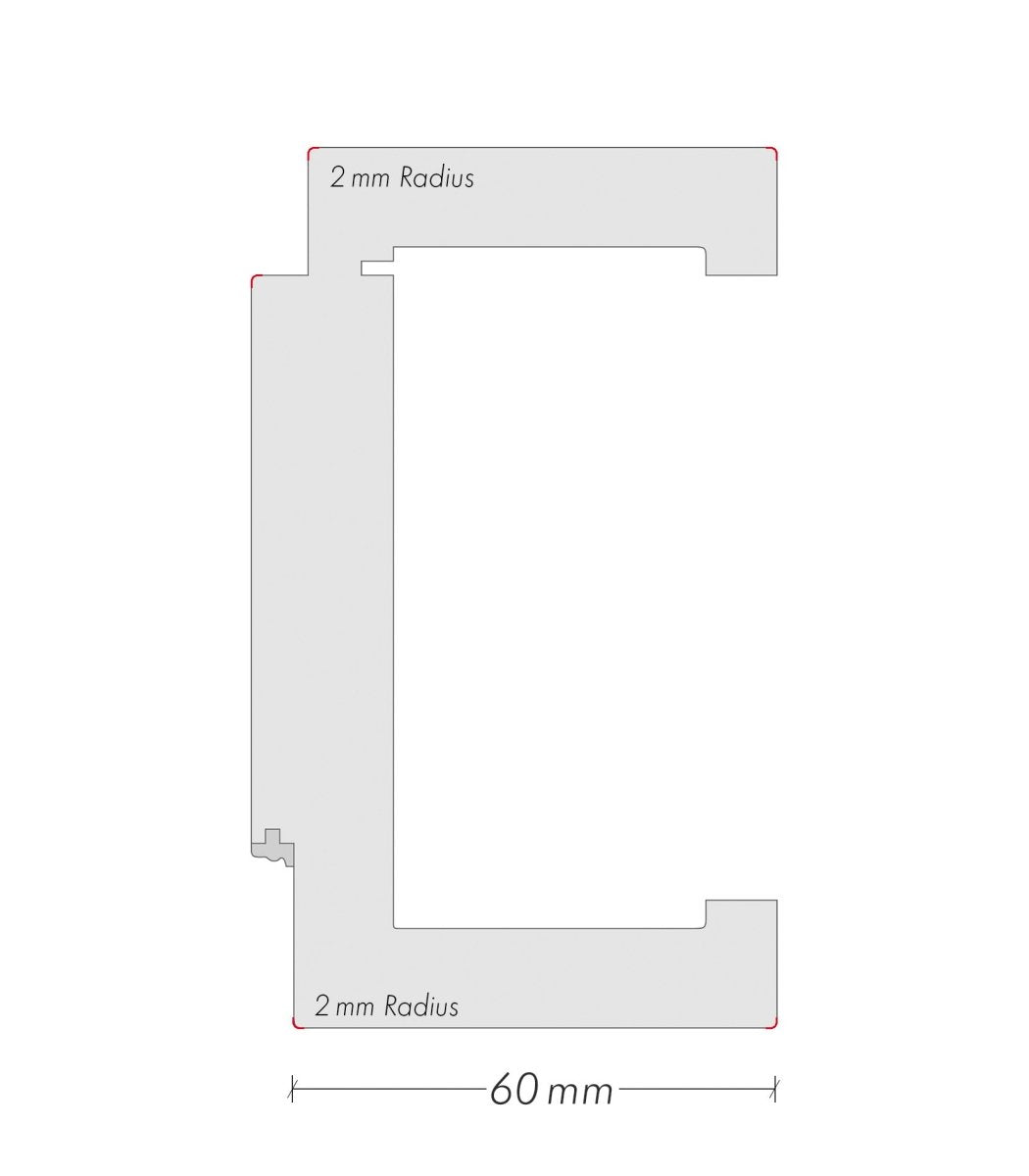 Wohnungseingangstür mit Zarge CPL Nanoline Mattschwarz RAL 9005 - Meine Tür