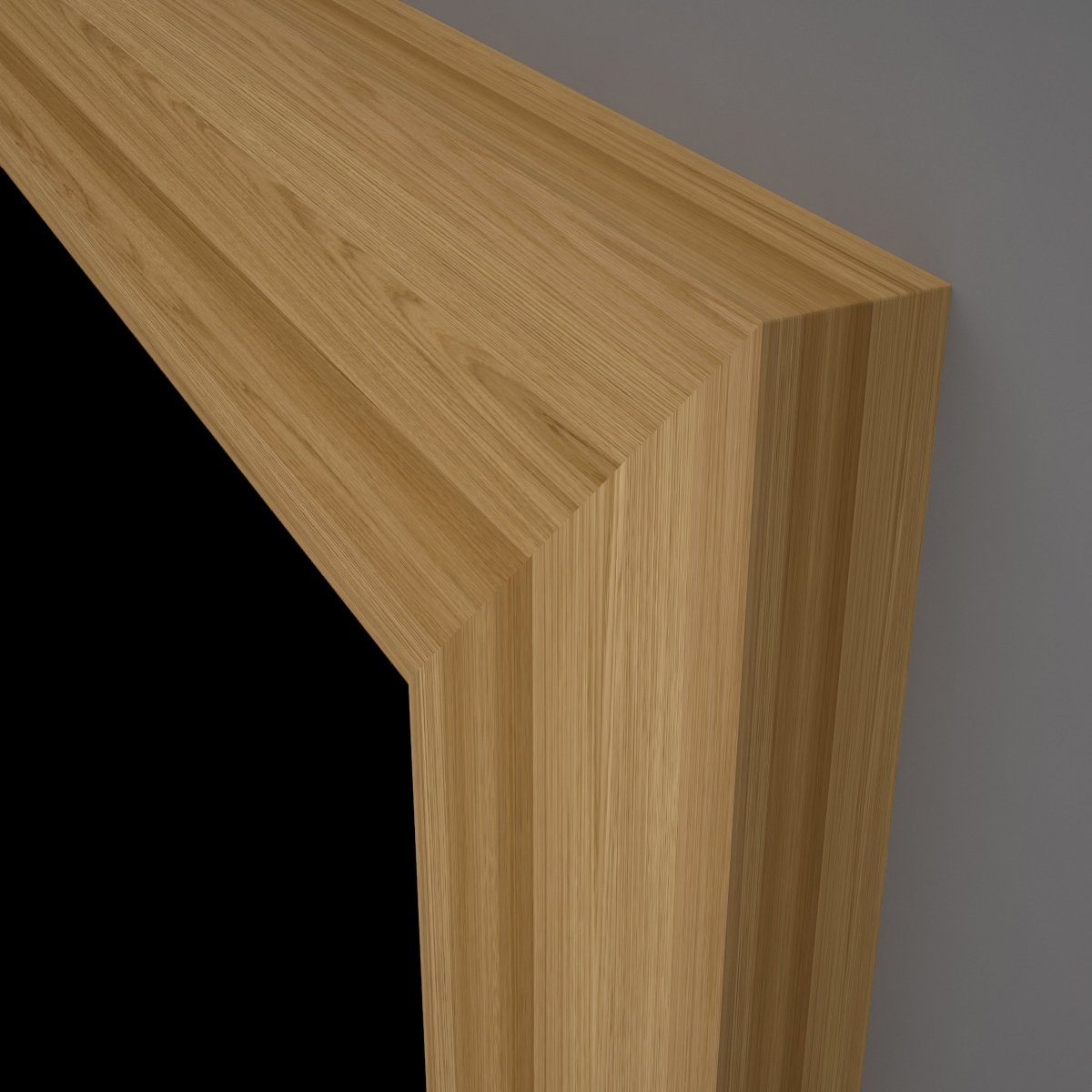 Zarge Echtholz Plankeneiche matt lackiert mit eckiger Kante - Meine Tür