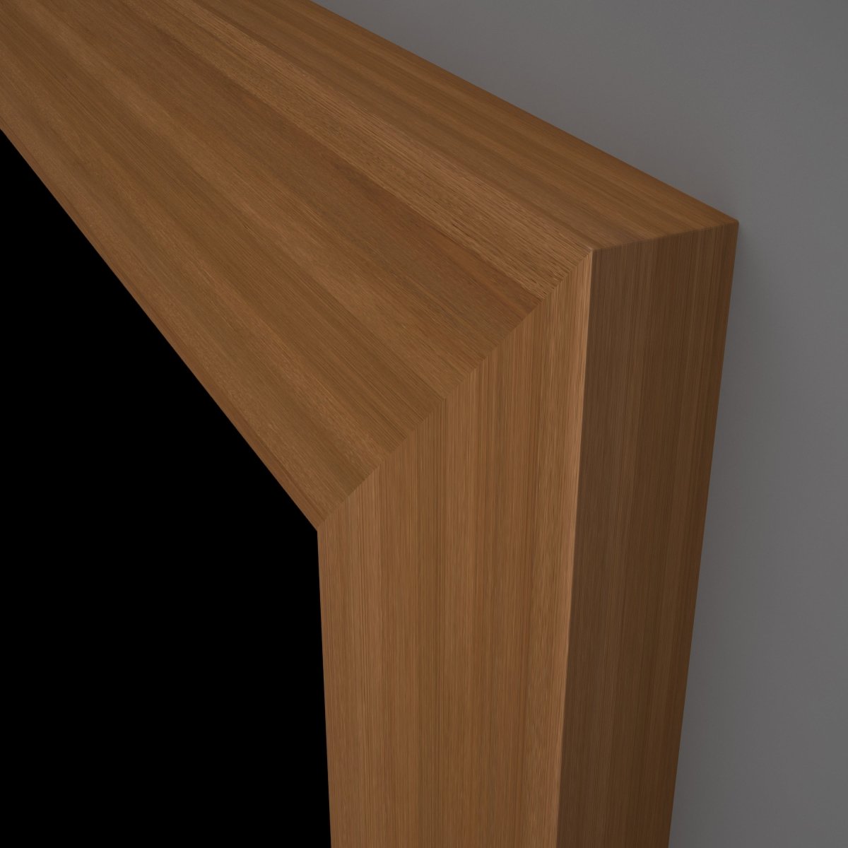 Zarge Echtholz Plankeneiche Rot/Braun matt lackiert mit eckiger Kante - Meine Tür