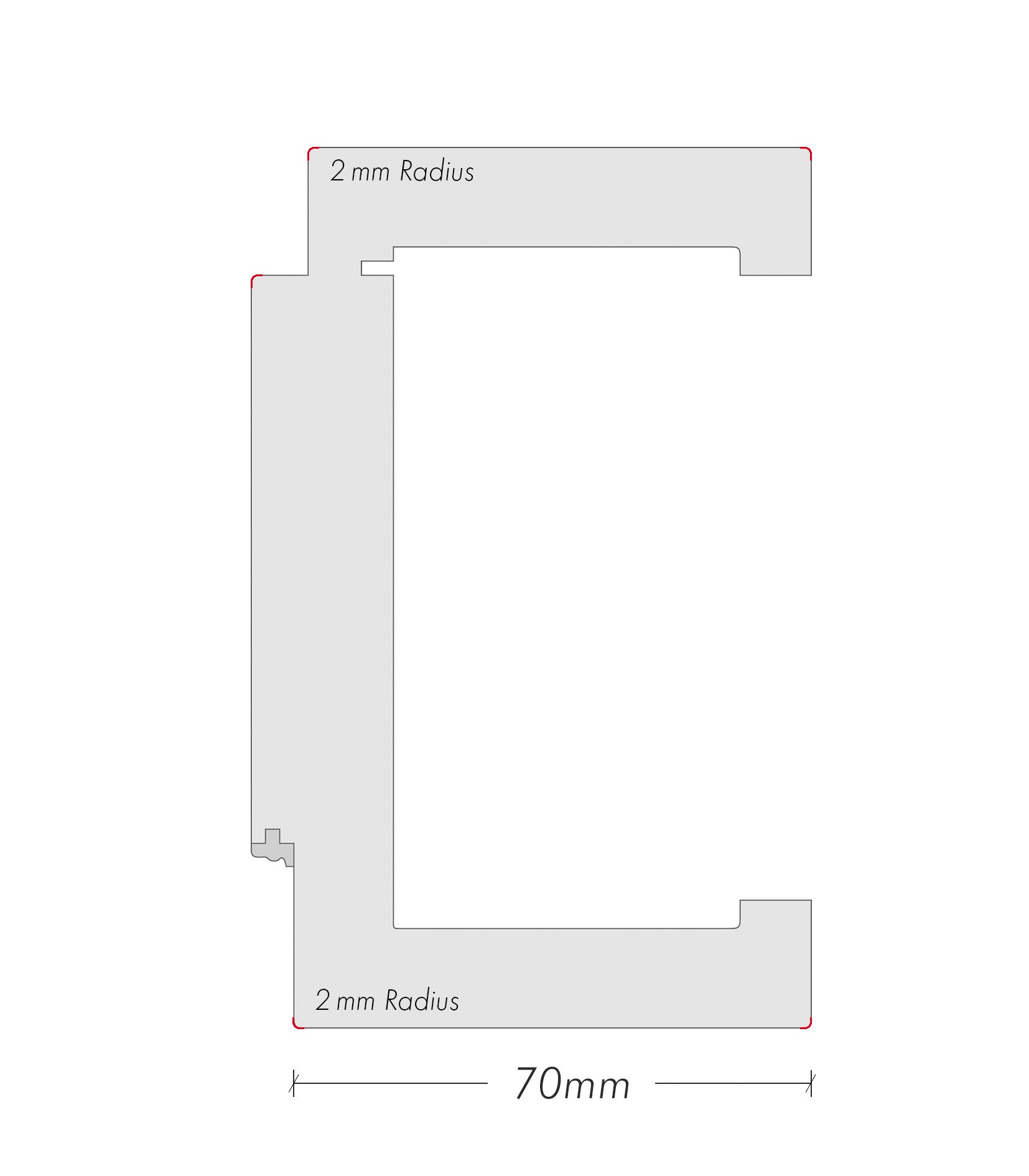 Tür mit Zarge Molgan SF5 LA 08M Weißlack RAL 9010 Design-Innentür