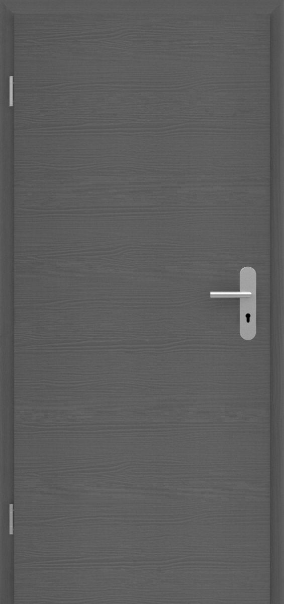 Brandschutz-Tür mit Zarge CPL Mineralgrau Queroptik - Meine Tür