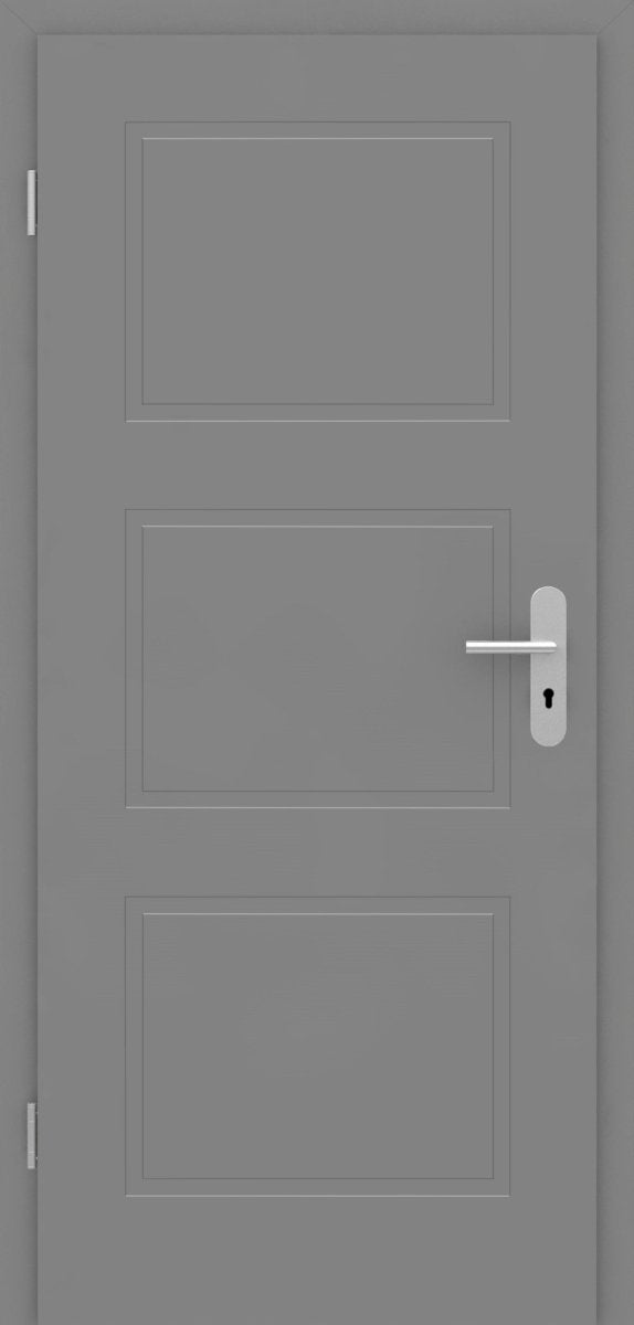 Einbruchschutz RC2 Tür mit Zarge Bern 3F Grau RAL 7037 - Meine Tür