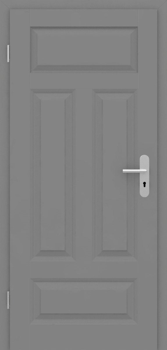 Einbruchschutz RC2 Tür mit Zarge Kallax 4F AD Stiltür Grau 7037 - Meine Tür