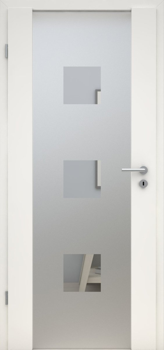 Innentür CPL Weißlack RAL 9010 Holzglastür Motiv H1 - Meine Tür