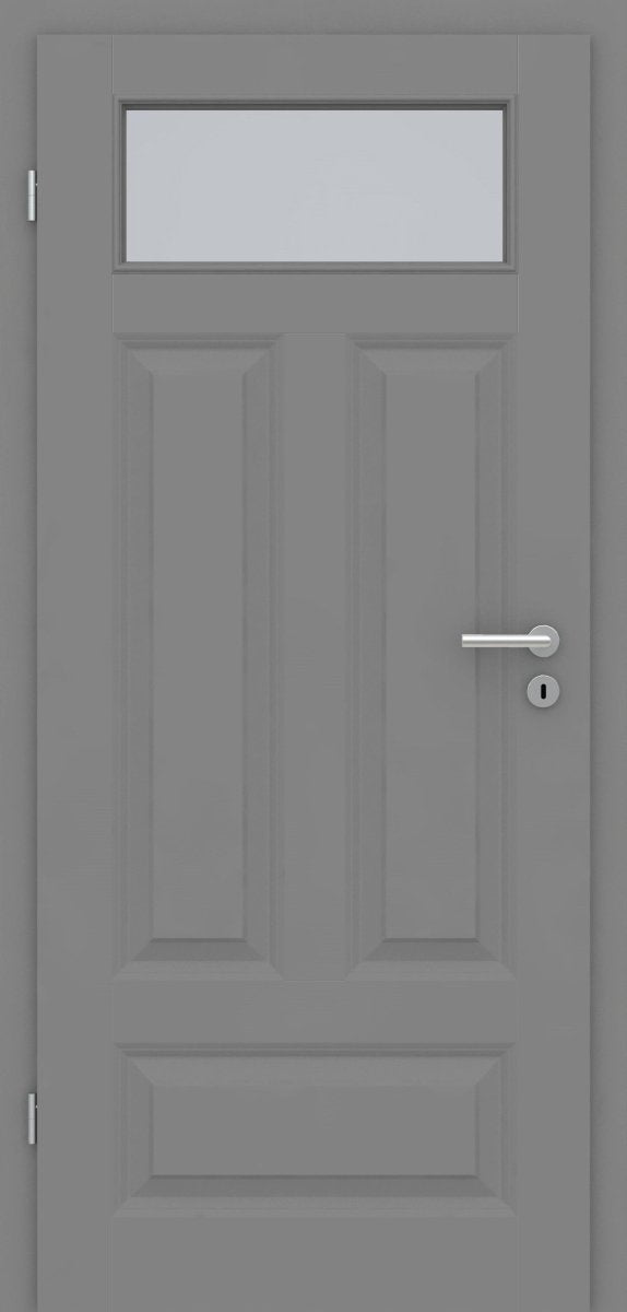 Kallax 4F AD 1LA Stiltür Grau 7037 - Meine Tür