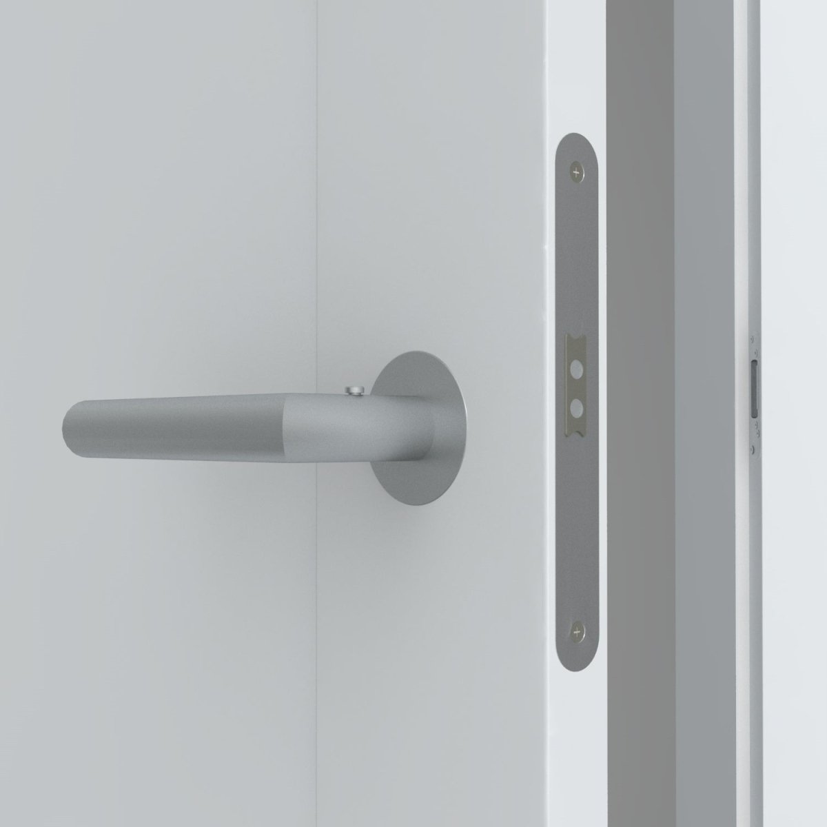 Stumpfeinschlagende Tür mit Zarge CPL Weißlack RAL 9003 Bergamont 1G - Meine Tür