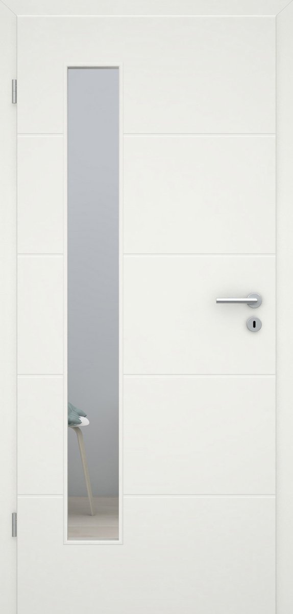 Tür mit Zarge Adlad V05 LA 08B Weißlack RAL 9010 Design-Innentür - Meine Tür