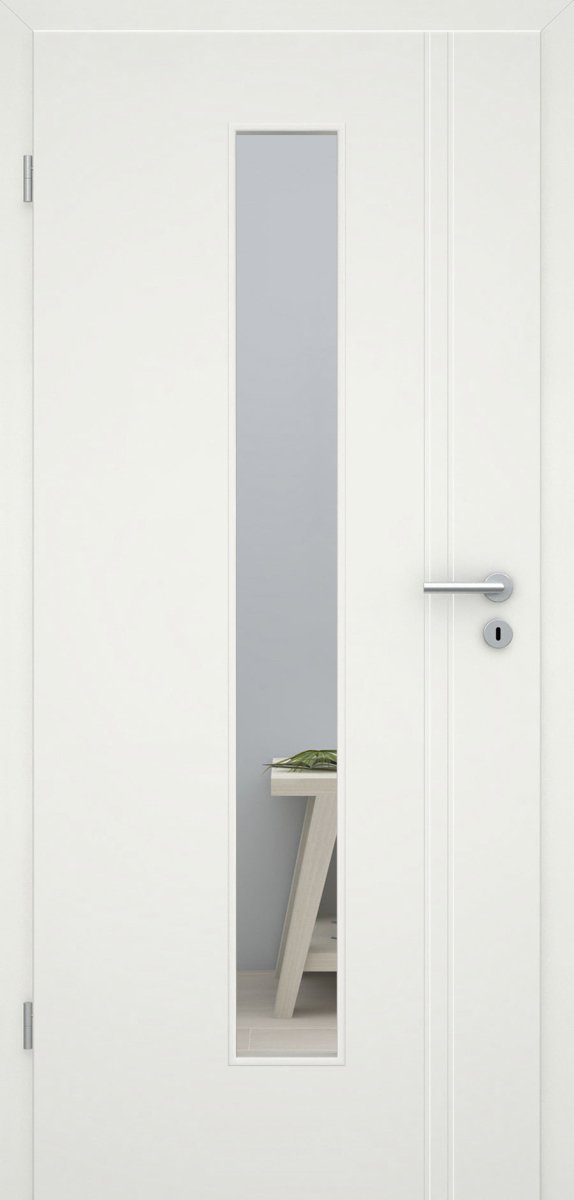 Tür mit Zarge Adlad V07 LA 08M Weißlack RAL 9010 Design-Innentür - Meine Tür
