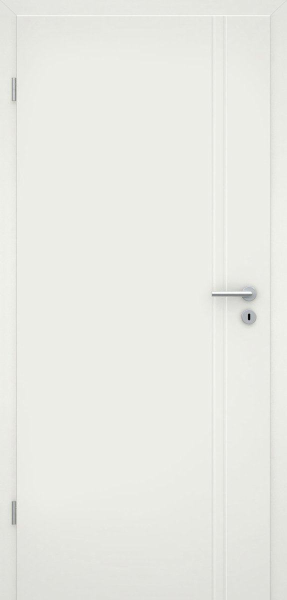 Tür mit Zarge Adlad V07 Weißlack RAL 9010 Design-Innentür - Meine Tür
