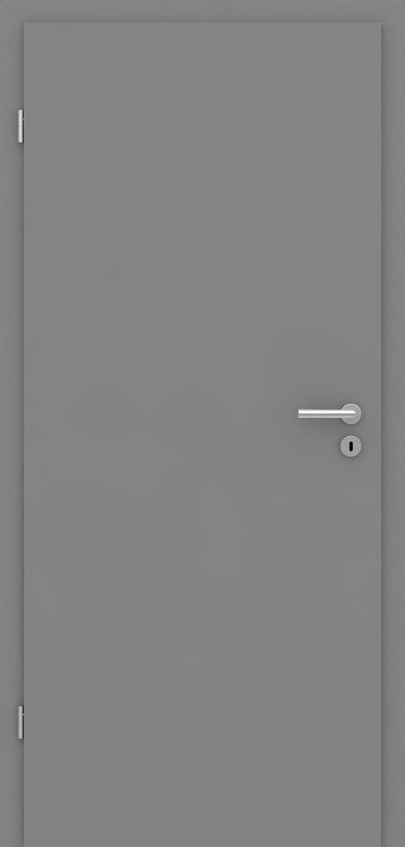 Tür mit Zarge Grau lackiert RAL 7037 - Meine Tür