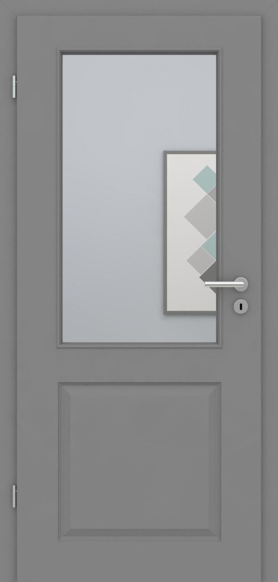 Tür mit Zarge Kallax 2F LA Stiltür Grau 7037 - Meine Tür