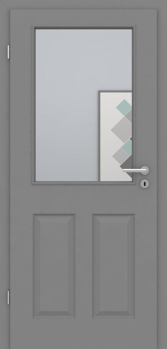 Tür mit Zarge Kallax 4F LA Stiltür Grau 7037 - Meine Tür