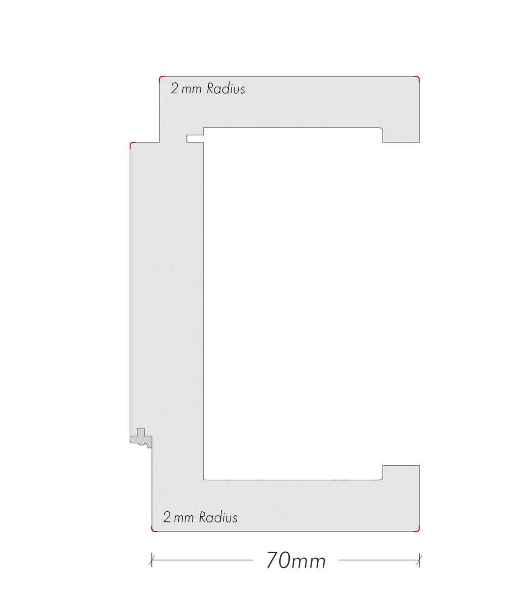 Tür mit Zarge Molgan SF2 LA 08S Weißlack RAL 9010 Design-Innentür - Meine Tür