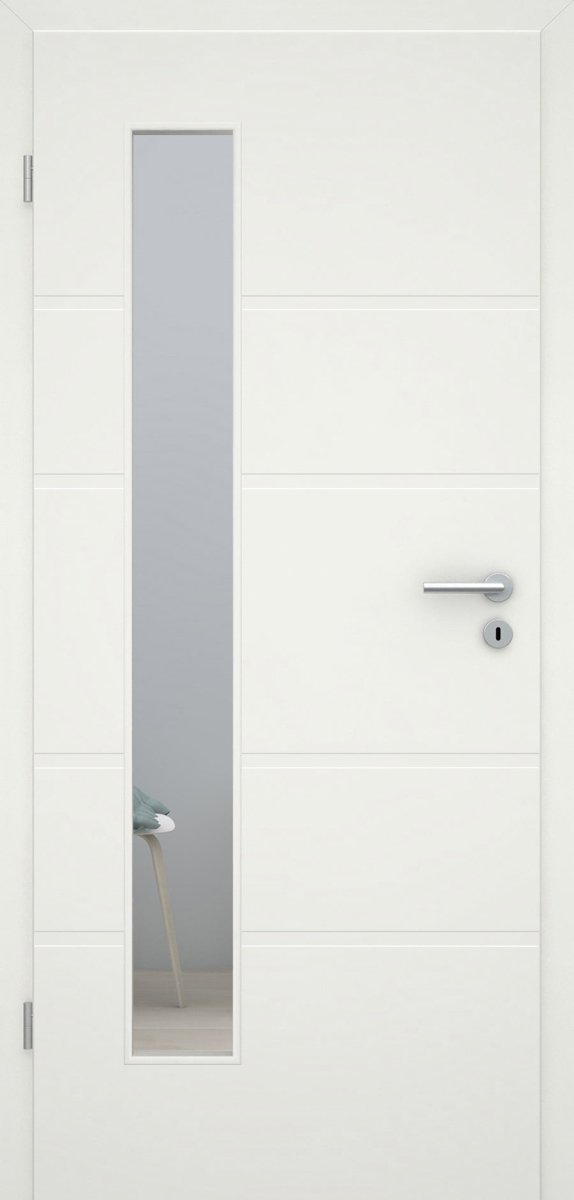 Tür mit Zarge Molgan SF5 LA 08B Weißlack RAL 9010 Design-Innentür - Meine Tür