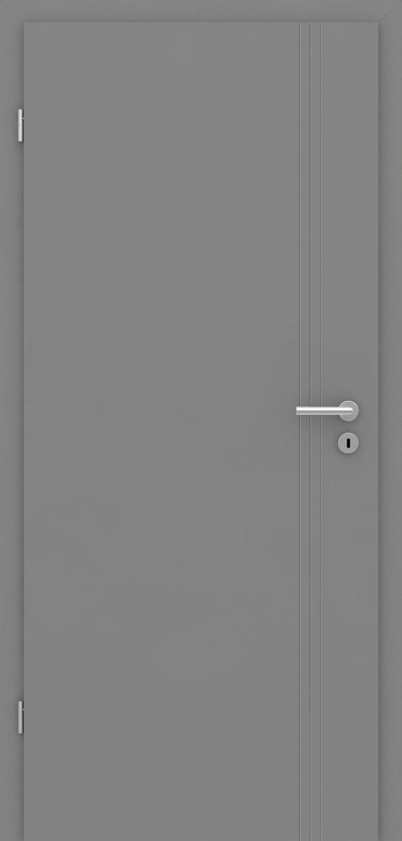 Tür mit Zarge Novel FL 6 Grau RAL 7037 - Meine Tür